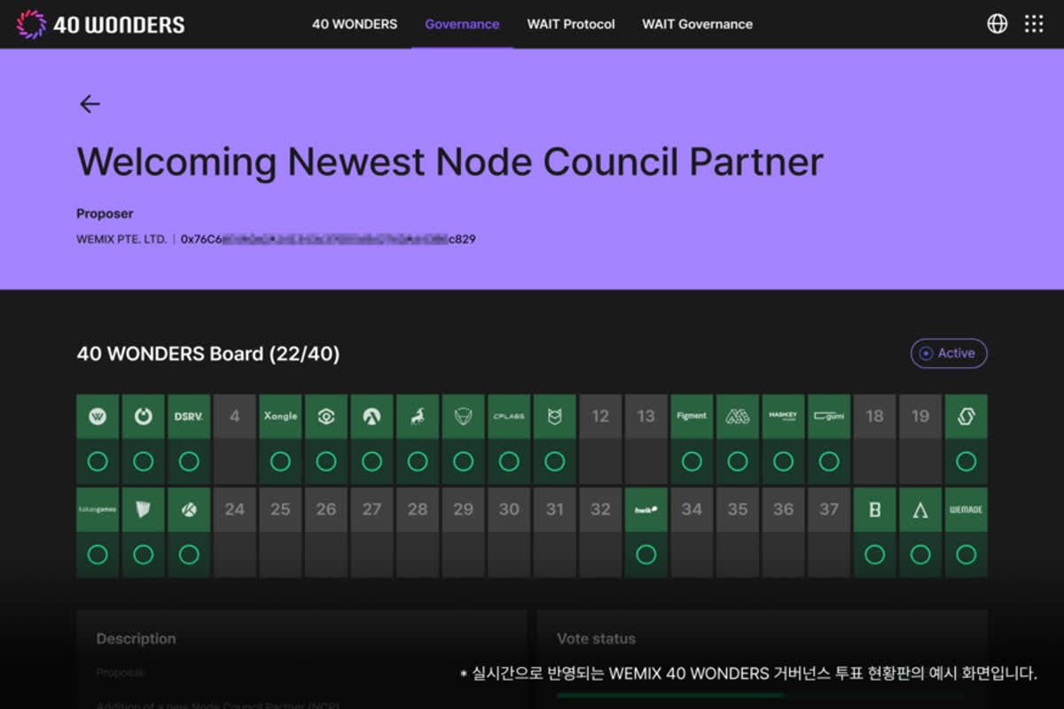 크립토리뷰] 위믹스 재단, 40원더스 영입 위한 거버넌스 투표 시작(1월2주차) | 더구루